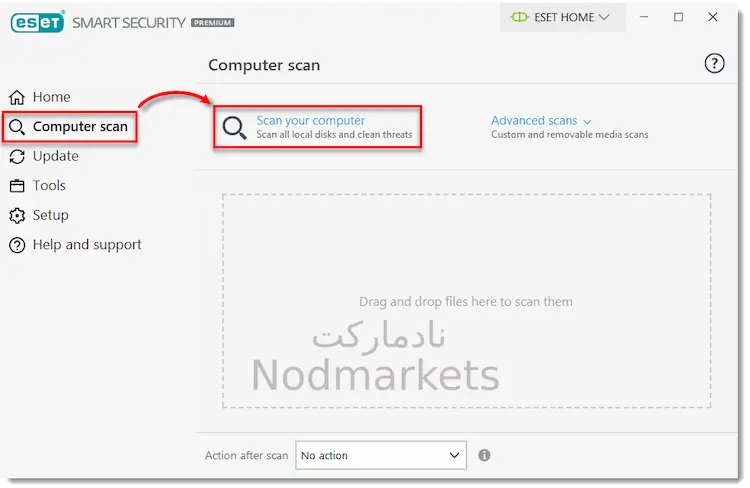 اسکن آنتی ویروس نود 32 اسکن آنتی ویروس نود 32